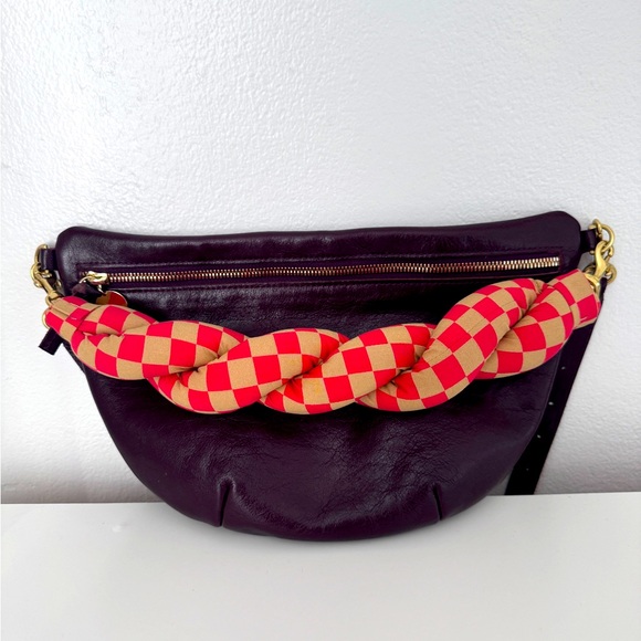 Clare V Twisted Puff Top Handle in Checker Poplin *HANDLE ONLY* - Picture 5 of 5